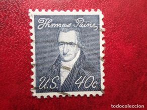 Sellos: -estados unidos, 1967, thomas paine, Yvert 824